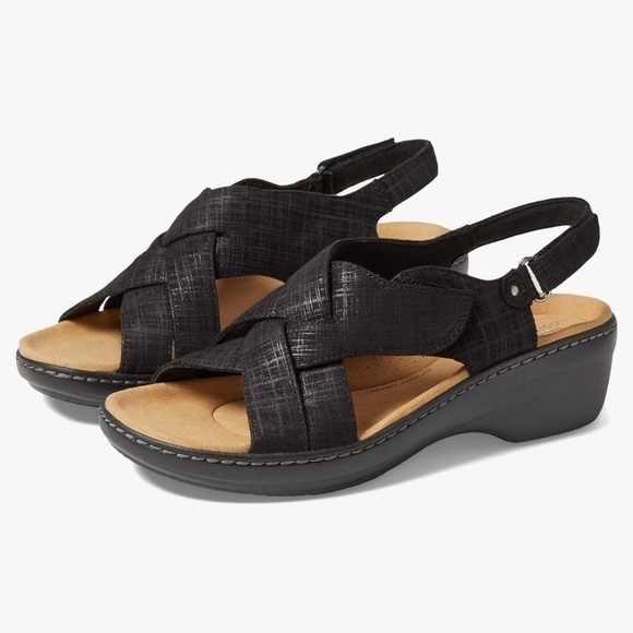 Clarks Merliah Echo Heeled Sandal Platform - Picture 1 of 13